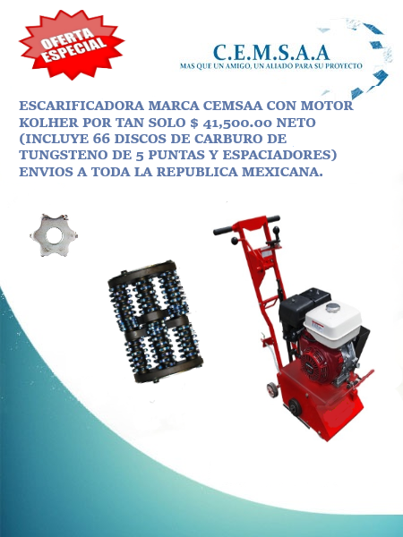 Cemsaa, oferta de venta escarificador marca cemsaa...